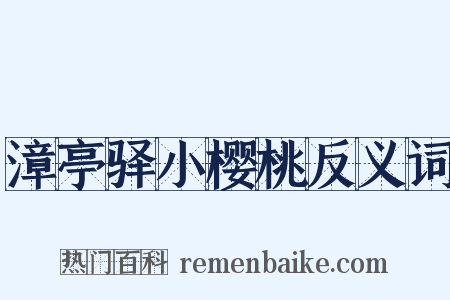 漳亭驿小樱桃反义词是什么意思的图片